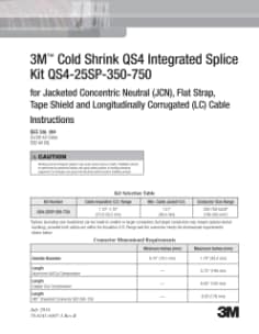 3M™ Cold Shrink QS4 Integrated Splice Kit QS4-25SP-350-750