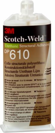 3M™ Scotch-Weld™ 2-Komponenten-Konstruktionsklebstoff auf Polyurethanbasis für das EPX-System SW DP 610, Klar