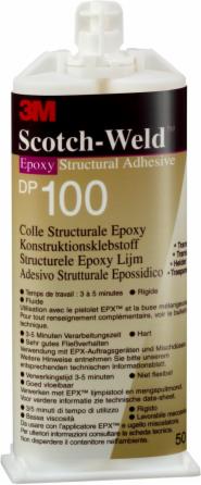 3M™ Scotch-Weld™ 2-Komponenten-Konstruktionsklebstoff auf Epoxidharzbasis für das EPX-System SW DP 100, Transparent