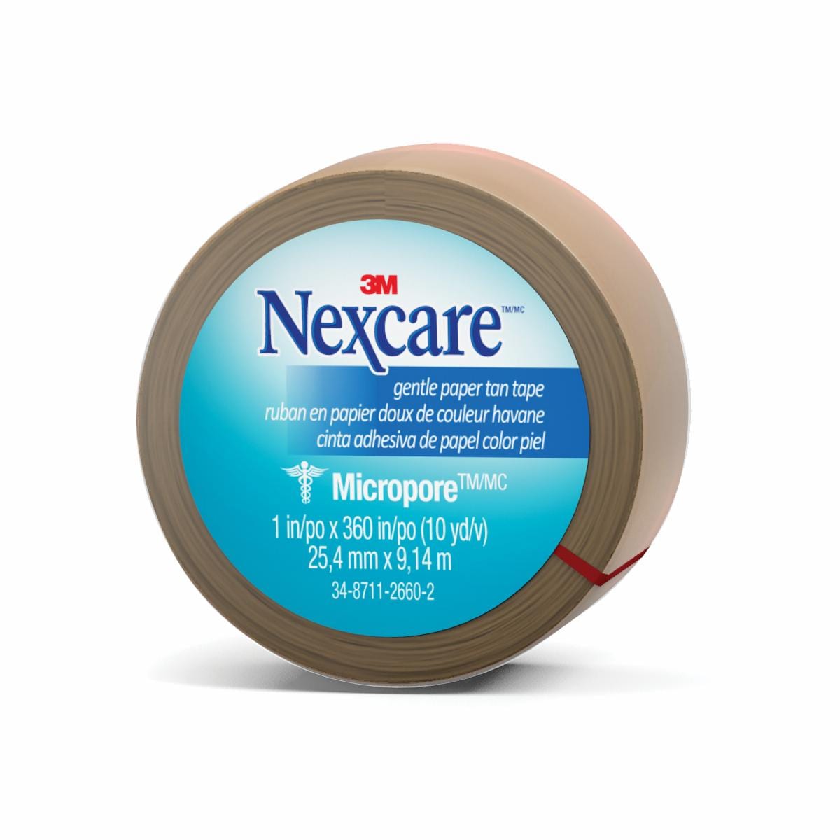 Nexcare™ Micropore™ First Aid Tape Tan 25mm x 9.1m