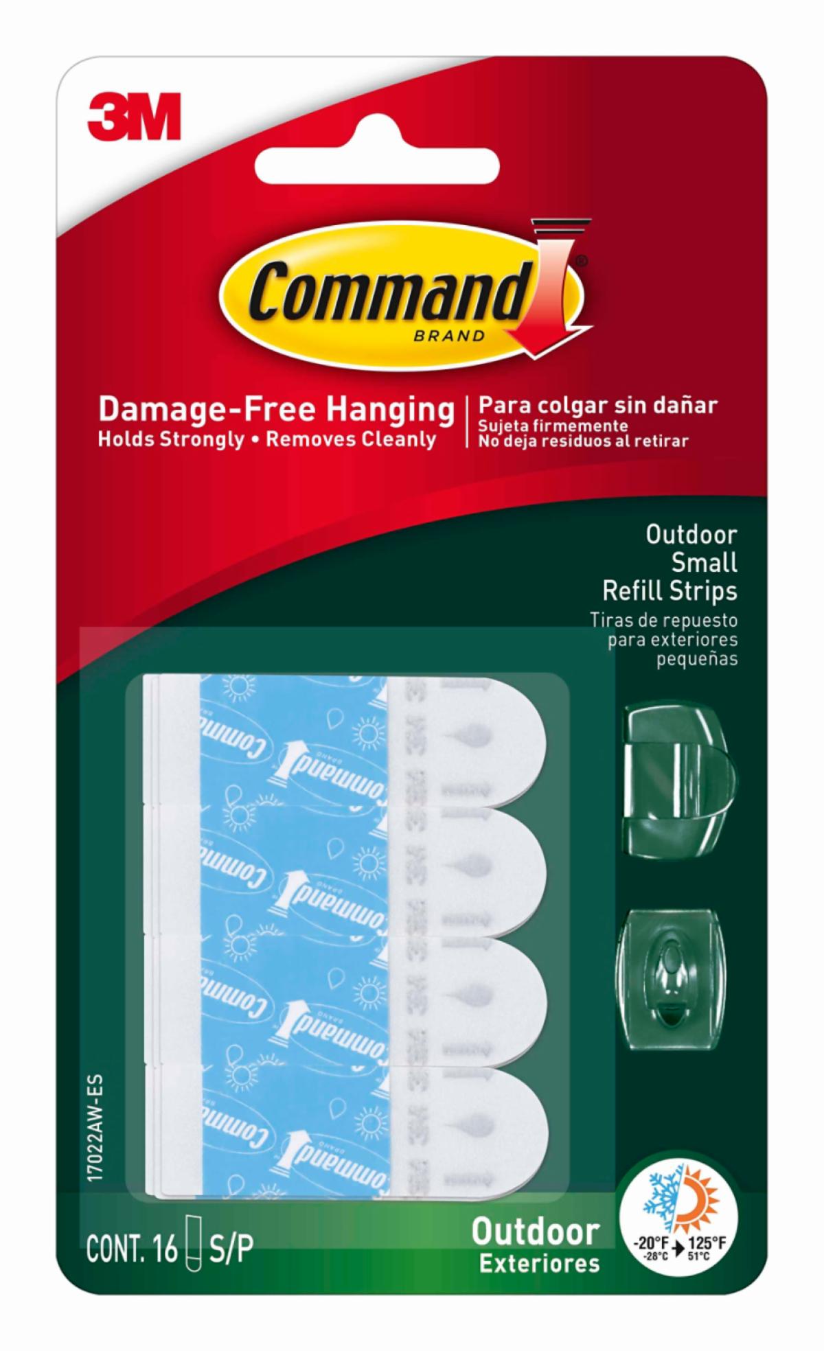Command™ Outdoor Small Foam Strip Refills 17022AWES 3M New Zealand