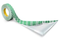 3M™ Doppelseitiges Klebeband mit Papiervlies-Träger 410M, Weiß, 19 mm x 33 m, 0,13 mm