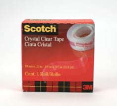 Scotch® Crystal Clear Tape CC1920-B, 3/4 in x 787 in, Boxed