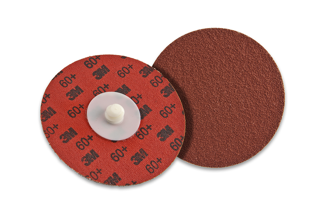 3M™ Cubitron™ II Roloc™ Durable Edge Disc 984F, 60+, YF-weight, TR, Maroon, 1-1/2 in, Die R150S, 50/Carton, 200 ea/Case