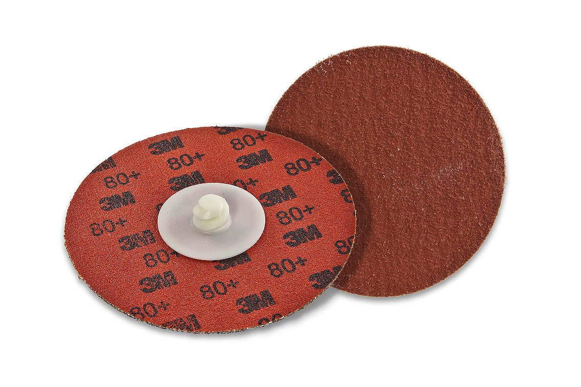 3M™ Cubitron™ II Roloc™ Durable Edge Disc 984F, 80+, YF-weight, TR, Maroon, 4 in, Die R400BB, 25/Carton, 100 ea/Case