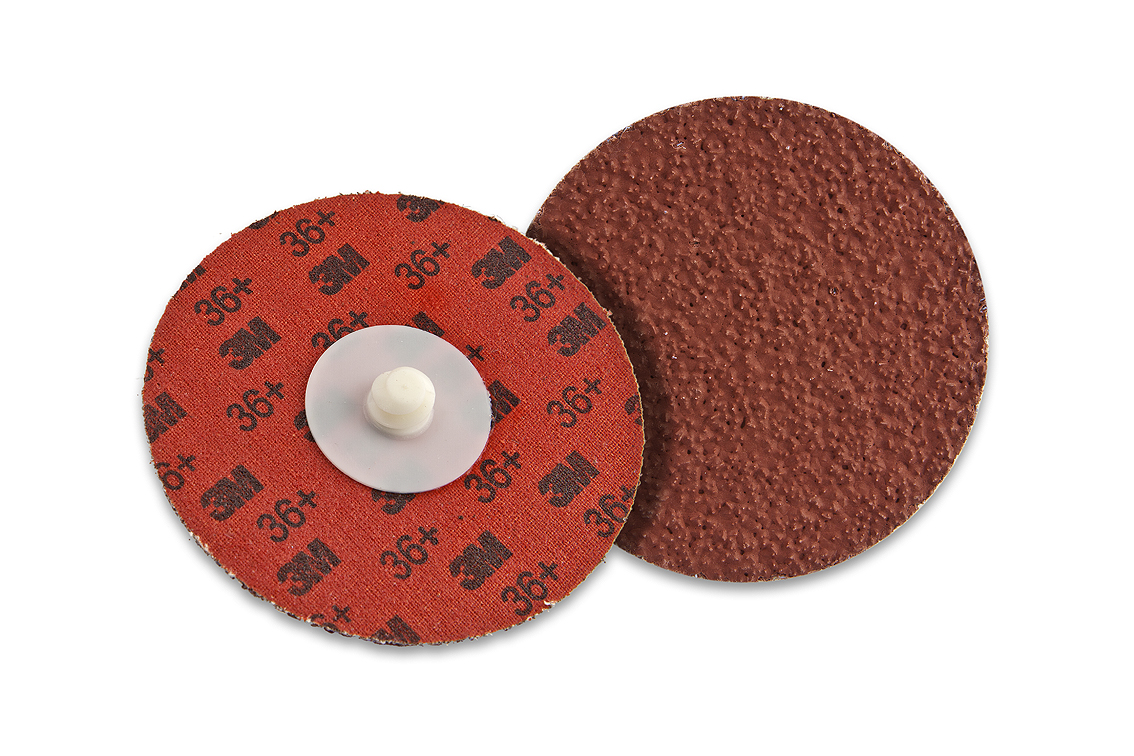 3M™ Cubitron™ II Roloc™ Durable Edge Disc 984F, 36+, YF-weight, TR, Maroon, 1-1/2 in, Die R150S, 50/Carton, 200 ea/Case