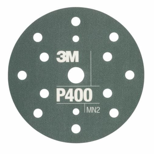 3M™ Hookit™ Flexibele Schuurschijf, Ø 150 mm, 15 gaten, P400, PN34417