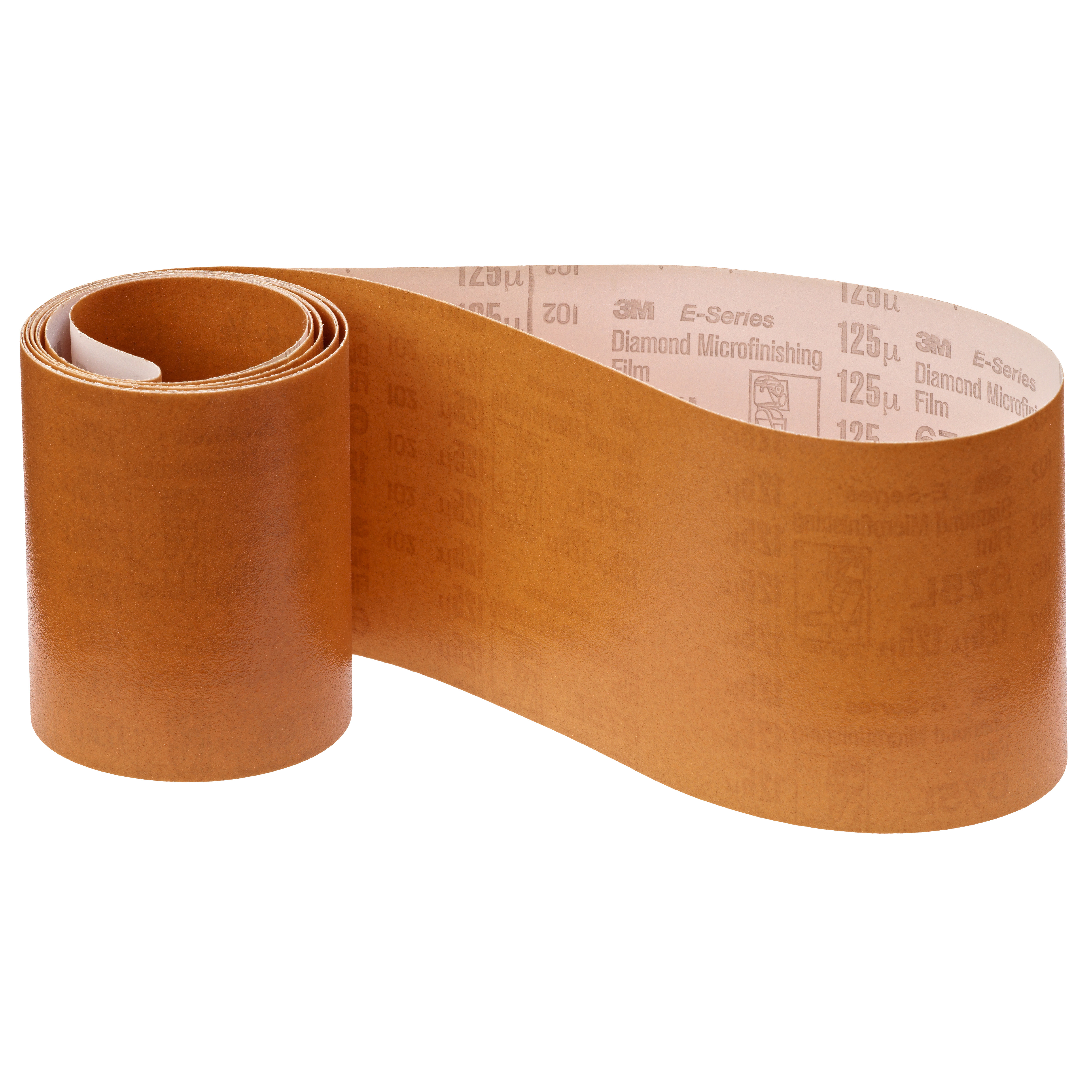 3M Diamond Microfinishing Film Belt 675L, 125 Mic 6MIL, Orange, 3-1/2 in x 90 in