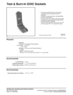 3M™ Test and Burn-in Socket Catalog