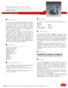 3M Prot Resp Reut - Medio Rostro Dos Vías 7500
