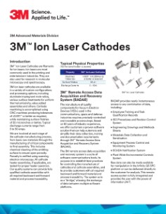 3M™ Ion Laser Cathodes Data Sheet