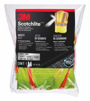 3M™ Reflective Construction Safety Vest, Class 2 Two-Tone, 94620-80030-PS Hi-Viz Yellow, 5/caseimage