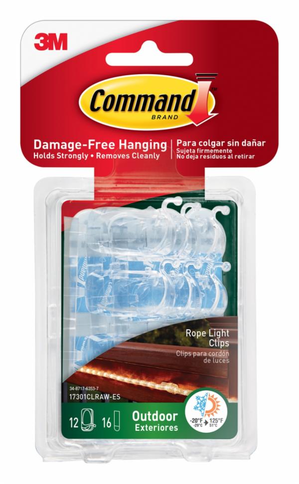 Command Outdoor Rope Light Clips 17301CLRAW-ES
