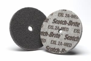 Scotch-Brite EXL Unitized Wheel, XL-UW, 2A Medium, 1 in x 1 in x 3/16 in, 50 ea/Caseimage