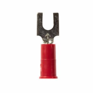 3M™ Highland BFV18-8Q Vinyl-Insulated Butted Seam Block Fork Terminal, 8 Stud, 22 – 18 AWG, Red, 25 per bag, 10 Bags/Case image 3M™ Highland BFV18-8Q Vinyl-Insulated Butted Seam Block Fork Terminal, 8 Stud, 22 – 18 AWG, Red, 25 per bag, 10 Bags/Caseimage