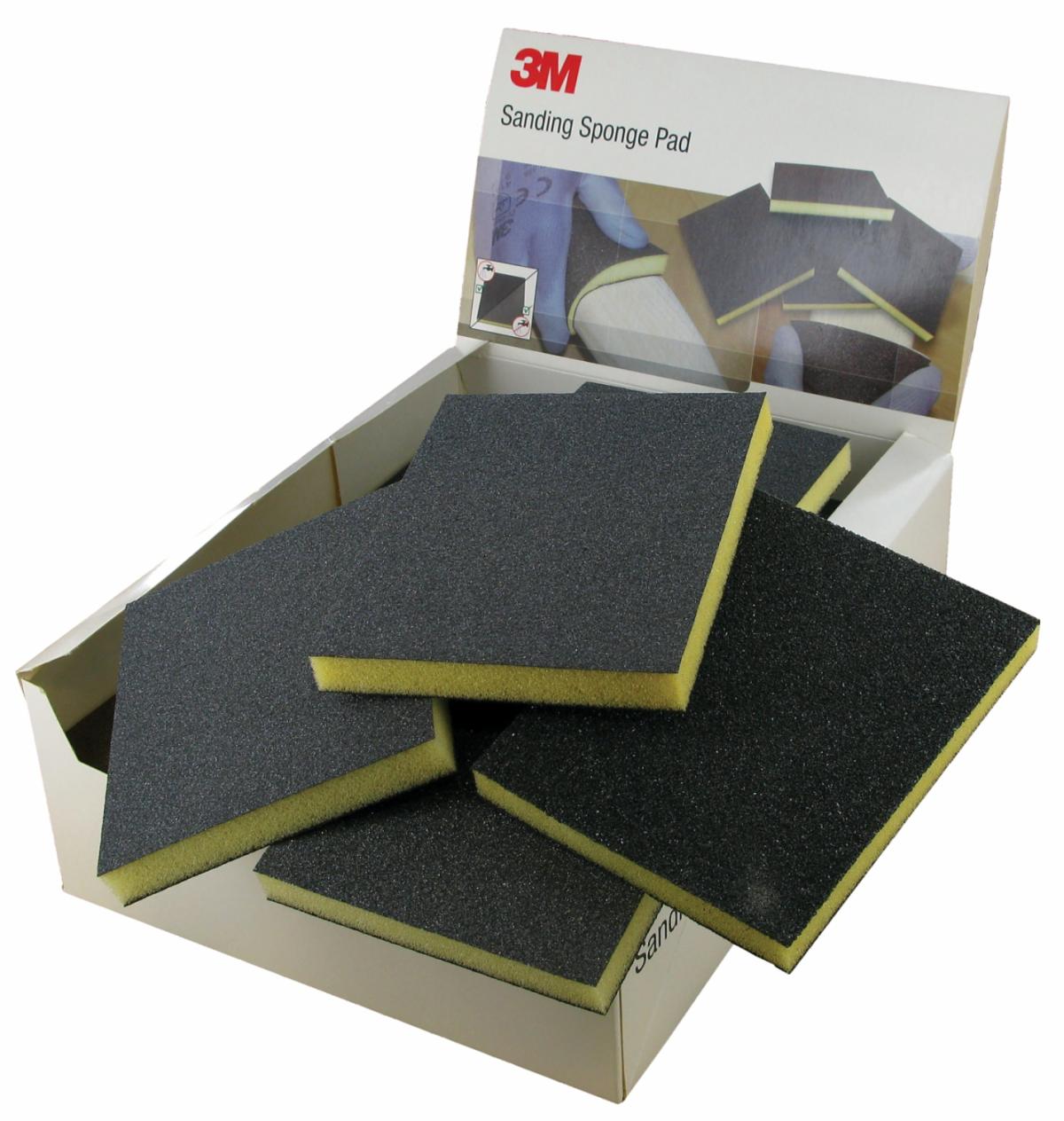 3M™ Hi Flex Sanding Sponge 3804, 96 mm x 123 mm x 12.5 mm, Fine, 24 per