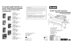 TL-901 Scotch(TM) Thermal Laminator Instructions