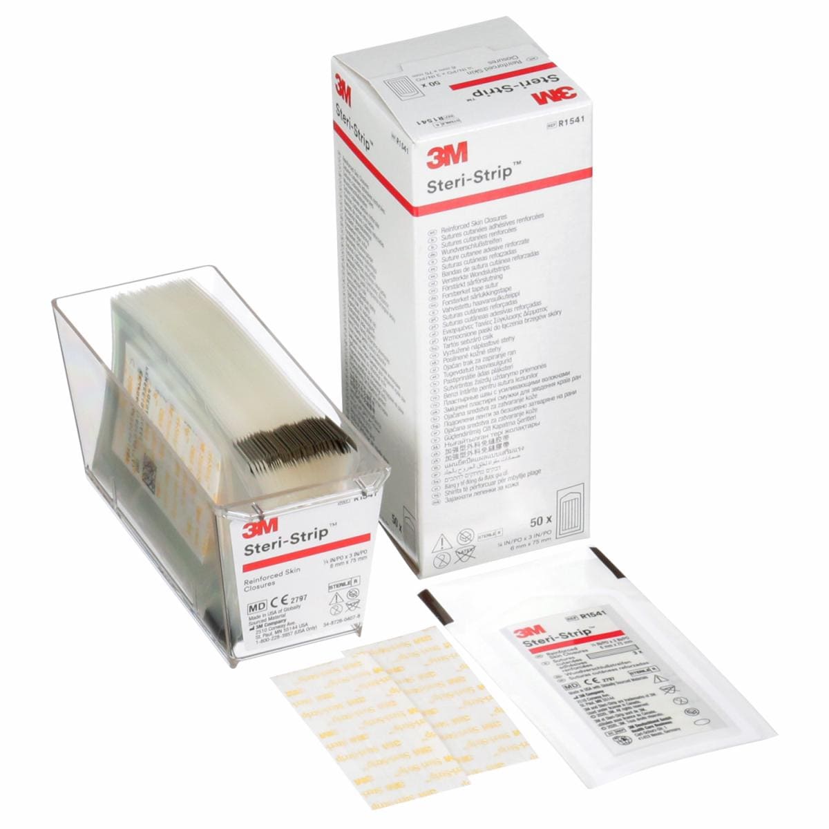 3M™ SteriStrip™ Reinforced Adhesive Skin Closures, R1541, 1/4 in x 3
