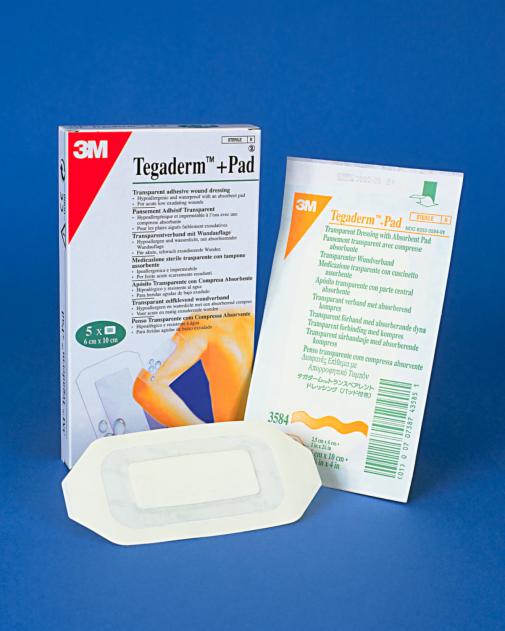 Opatrunek 3M™ Tegaderm™ z nieprzylegającą warstwą chłonną 3584