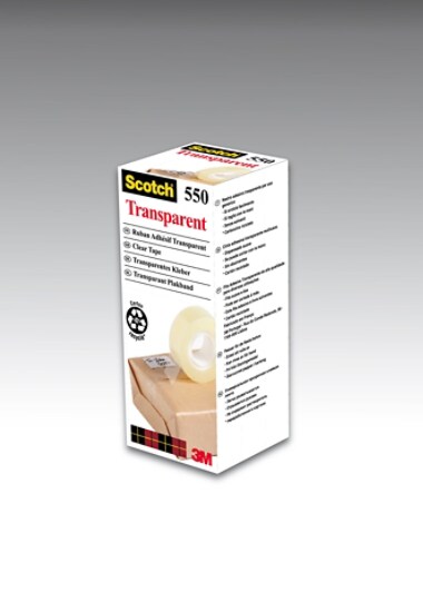 Scotch® läpinäkyvä teippi 550, laatikossa 12 erillistä pakkausta, 12 mm x 33 m
