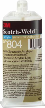 3M™ Scotch-Weld™ 2-Komponenten-Konstruktionsklebstoff auf Acrylatbasis für das EPX-System SW DP 804, Hochtransparent