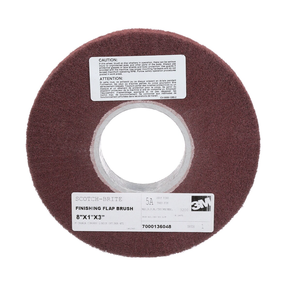 Scotch Brite Finishing Flap Brush Cf Fb Vfn 8 In X 1 In X 3 In 32 Cm X 2 54 Cm X 7 62 Cm