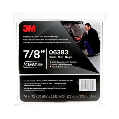 3m Automotive Acrylic Plus Attachment Tape 063 Black 7 8 In X Yd 45 Mil